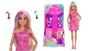 Barbie Rise & Surprise, seria urodzinowa z 12 niespodziankami, zjeżdżalnią i funkcją zmiany koloru JKF66 W2