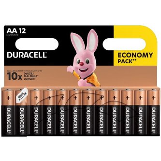 Duracell Basic AA alkáli elem, 12 db