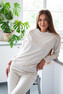 Moniel női pulóver Basic Light Beige M